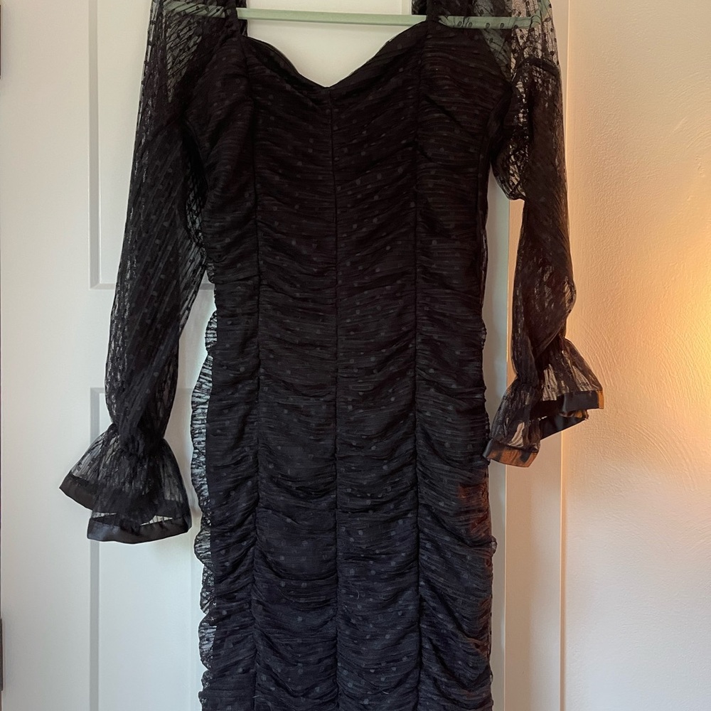 Black ruched dress